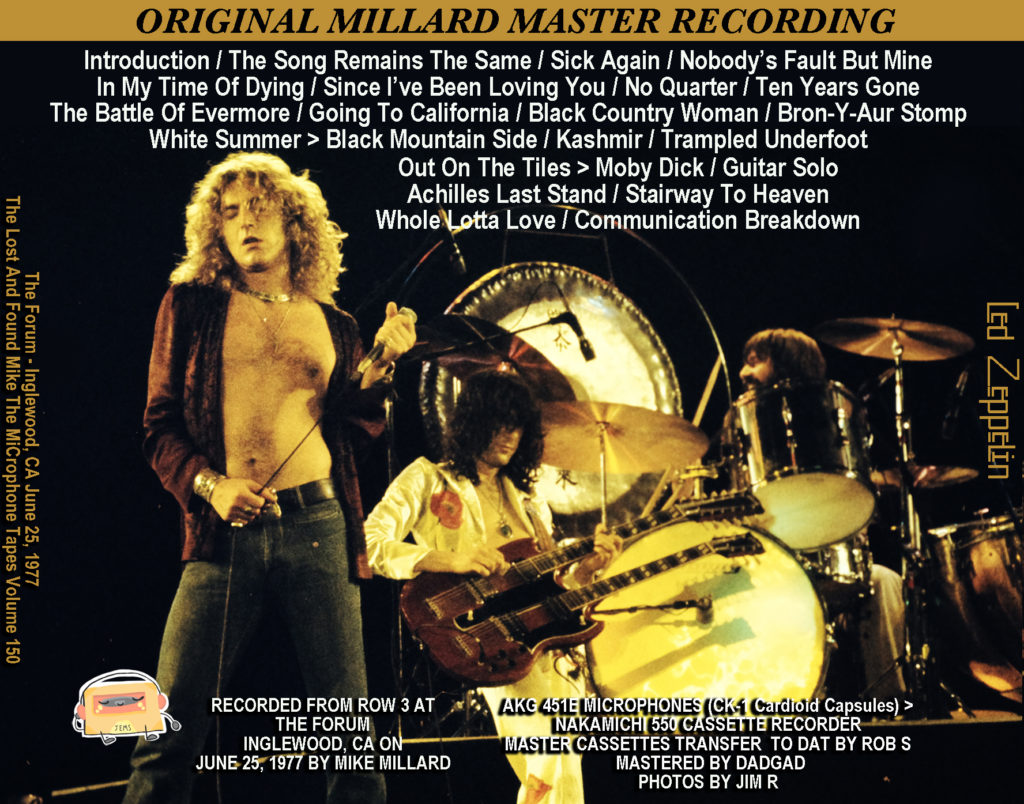 Led Zeppelin LA Forum Millard Master - Heart of Markness