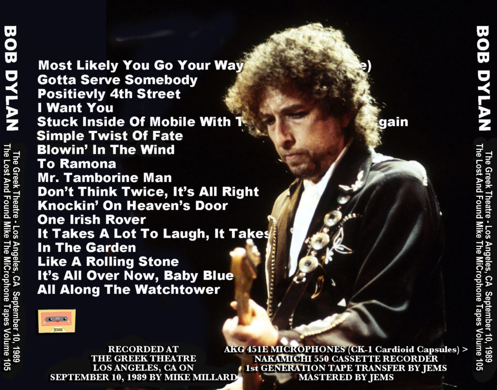 Bob Dylan Greek Theatre 1989 - Heart of Markness